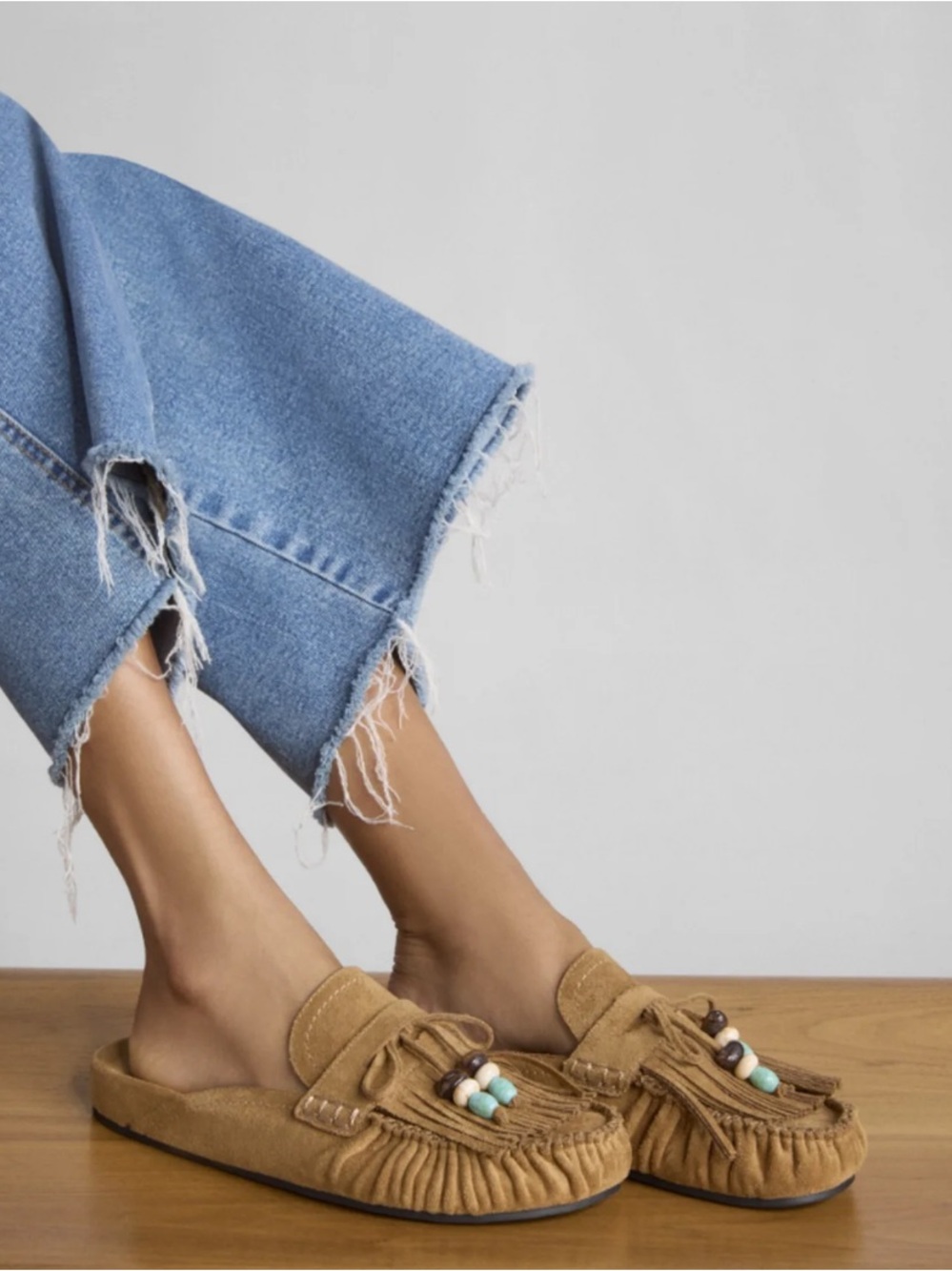 Women’s Slip on Moccasin Mules - Picture 2 of 4